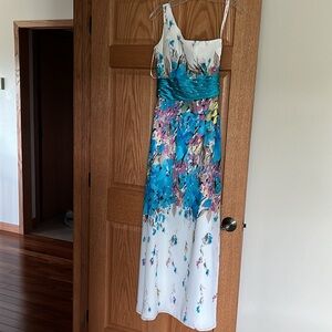 Kiss Kiss asymmetrical one shoulder prom dress